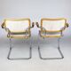 Paire de chaises B64 en velours