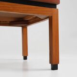 Set of 2 minimalistic MDK Belgium side tables in teak, ca. 1960