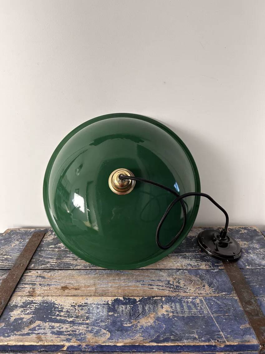 Green opaline pendant light