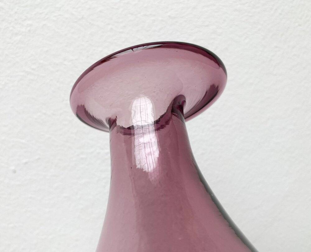 Mid-century Danish glass bottle vase, 1960s.