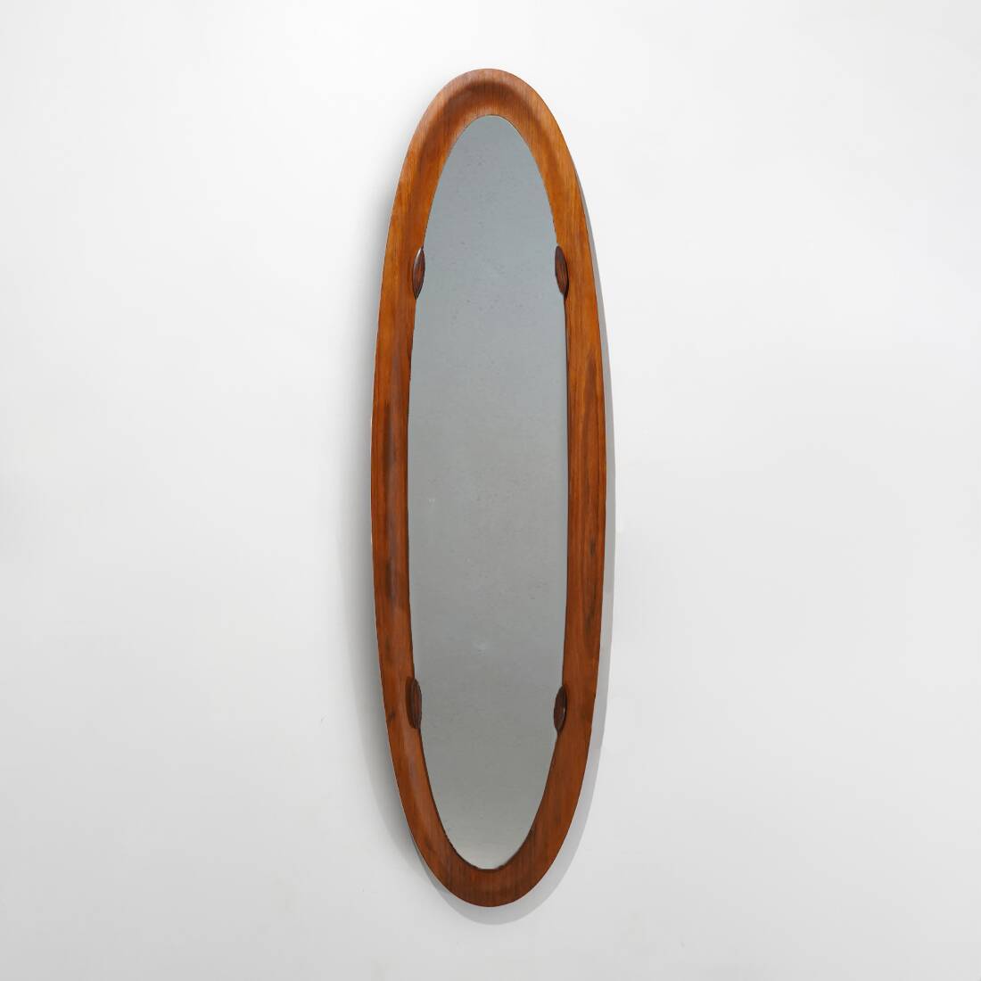 Miroir mural en contreplaqué courbé, années 1960