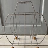 Sputnik Magazine Rack / Vinyl Record Holder - Chrome