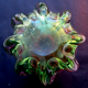 Murano crystal art deco vase