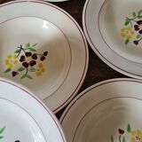 7 hollow earthenware plates from Salins