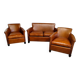 Living room sofa and its 2 club armchairs.