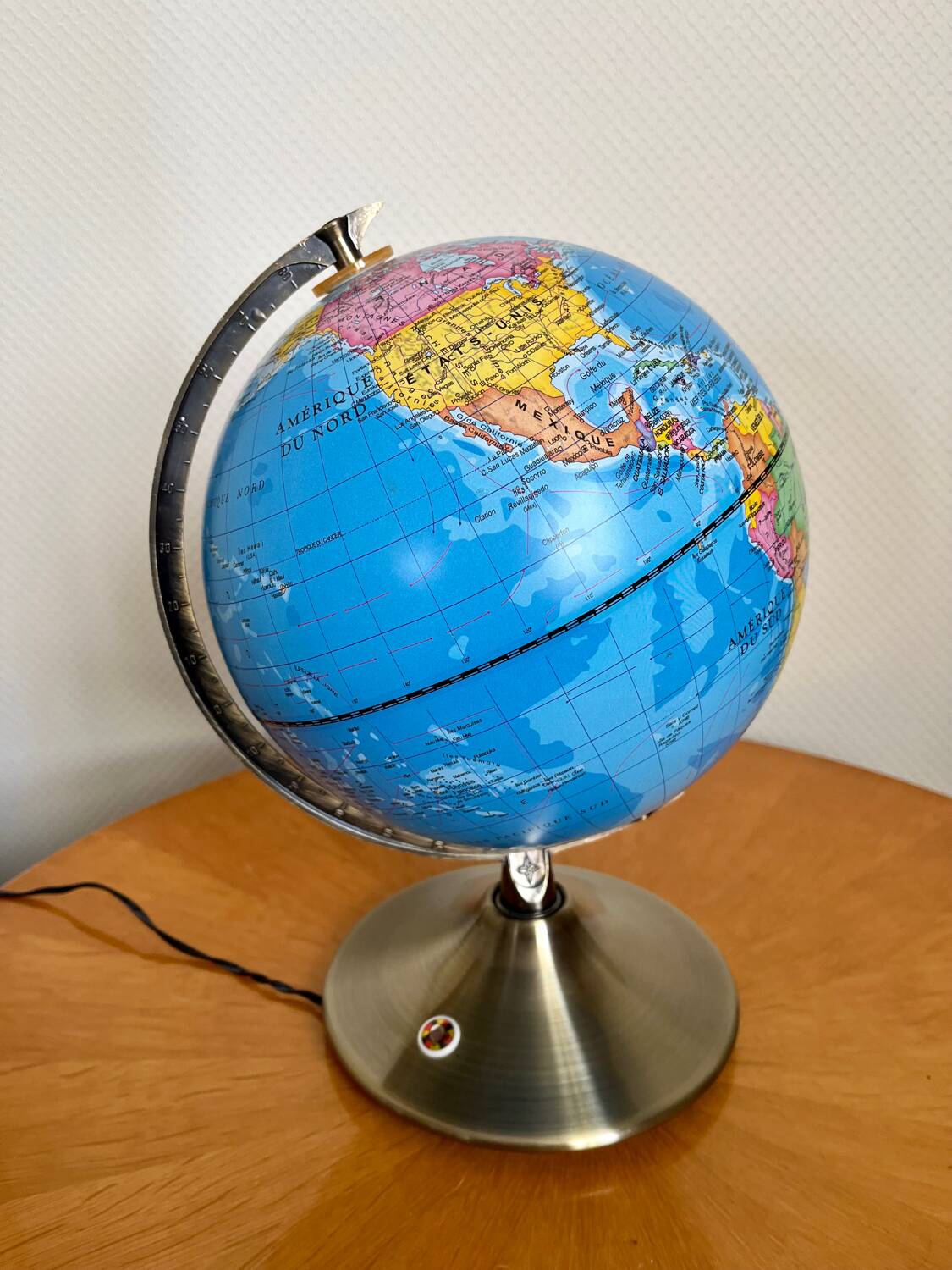 Vintage earth globe