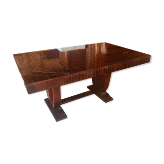 Art Deco table in macassar ebony