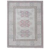 Decorative soft muted color turkish oushak rug, living room rug 5'11'' x 7'3''