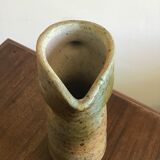 Stoneware pitcher signed