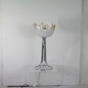 Lamp "space age". glass reflector, metal base. Circa 1970