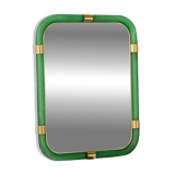 Rectangular "Torciglione" Wall Mirror Murano Glass in Barovier Style