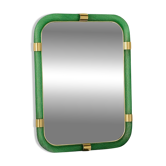 Rectangular "Torciglione" Wall Mirror Murano Glass in Barovier Style