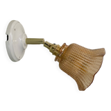 Vintage amber glass tulip wall light