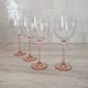 4 Verres à Eau ou Vin / verre à pied Rose