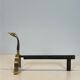 Pair of brass andirons with ducks. In the style of Maison Jansen.