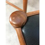 4 chaises scandinaves en teck à barreaux années 60