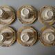 6 cups and saucers marble effect, Longchamp France