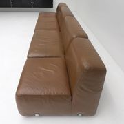 Canapé en cuir modulaire, fabriqué par Durlet, Belgique, années 1970.
