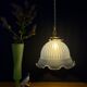 Vintage blue glass pendant light