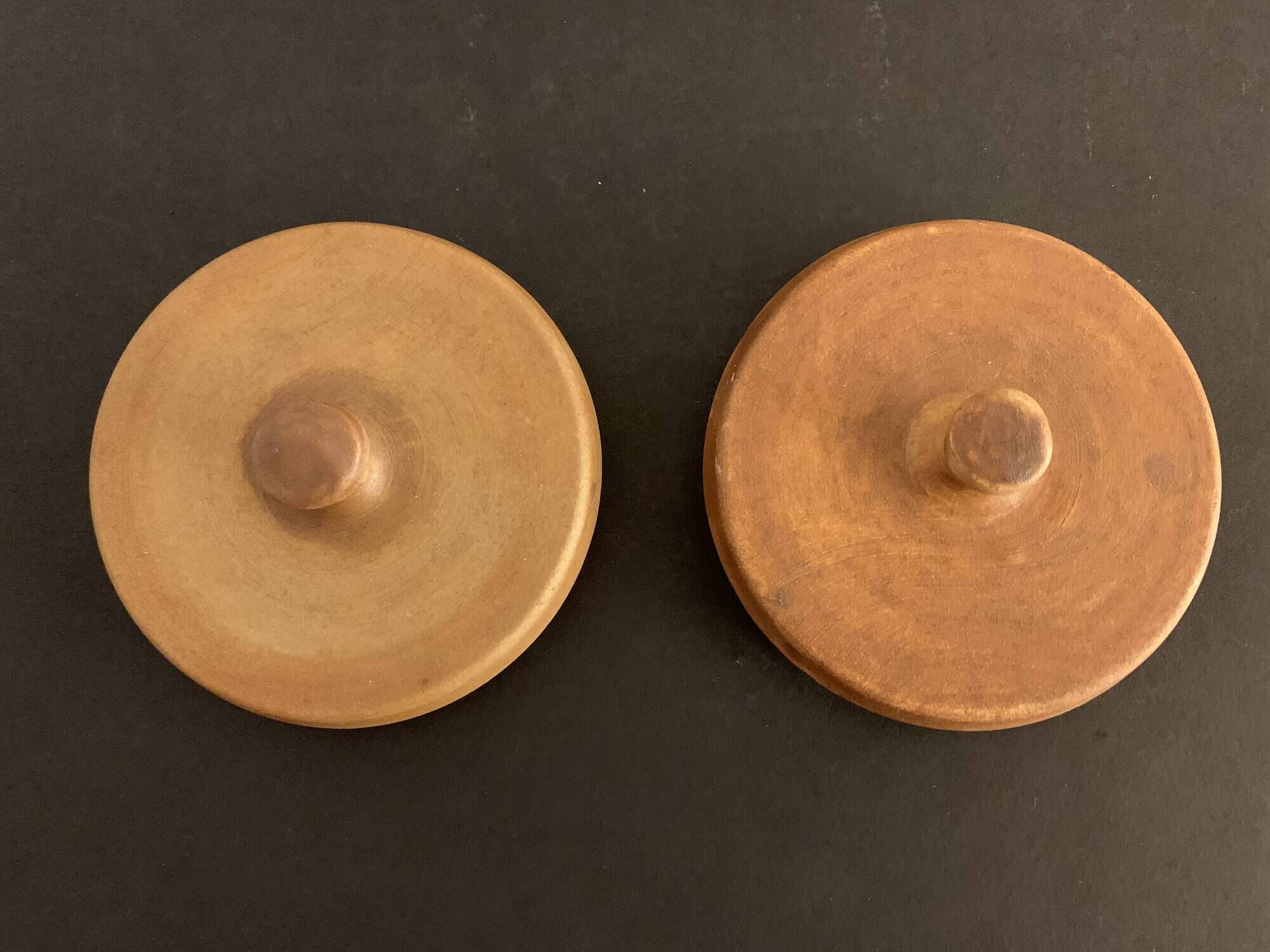 2 pots Pottery of La Colombe model sandstone flower 1970/1980
