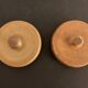 2 pots Pottery of La Colombe model sandstone flower 1970/1980
