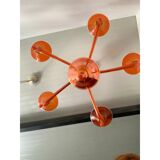 Orange Translucent Glass Chandelier, Contemporary Design