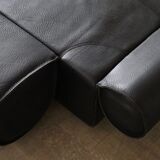 Canapé-lit Marzio Cecchi en cuir de buffle, Italie, années 1970.