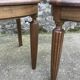Pair of studded burgundy leather Art Deco chairs