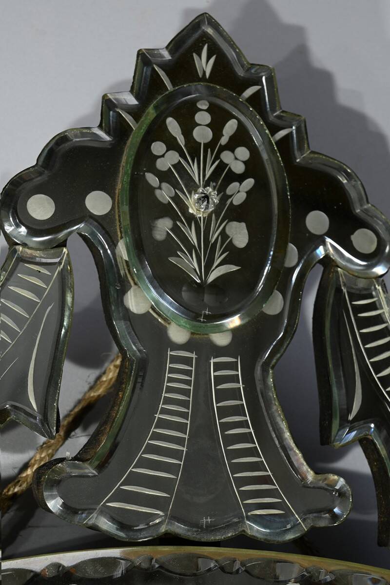 Venetian Mirror in Eglomisé Glass – 1950