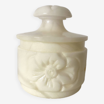 Carved alabaster pot