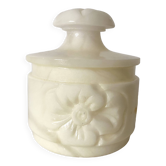 Carved alabaster pot