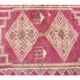 Vintage Pink Geometric Turkish Hand-Knotted Runner 80x361