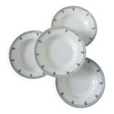 4 vintage St Amand deep plates 211257