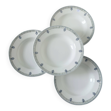 4 vintage St Amand deep plates 211257