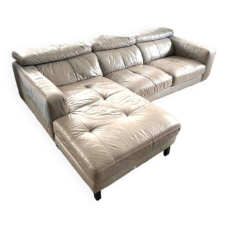 Leather corner sofa