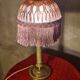brass column lamp, worked brass from 1880 with cut glass dome, 45x22, superb