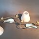 Pair of gilded brass and mirror wall lights, Circa 1960.