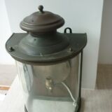 Ancient half-moon brass wall lantern