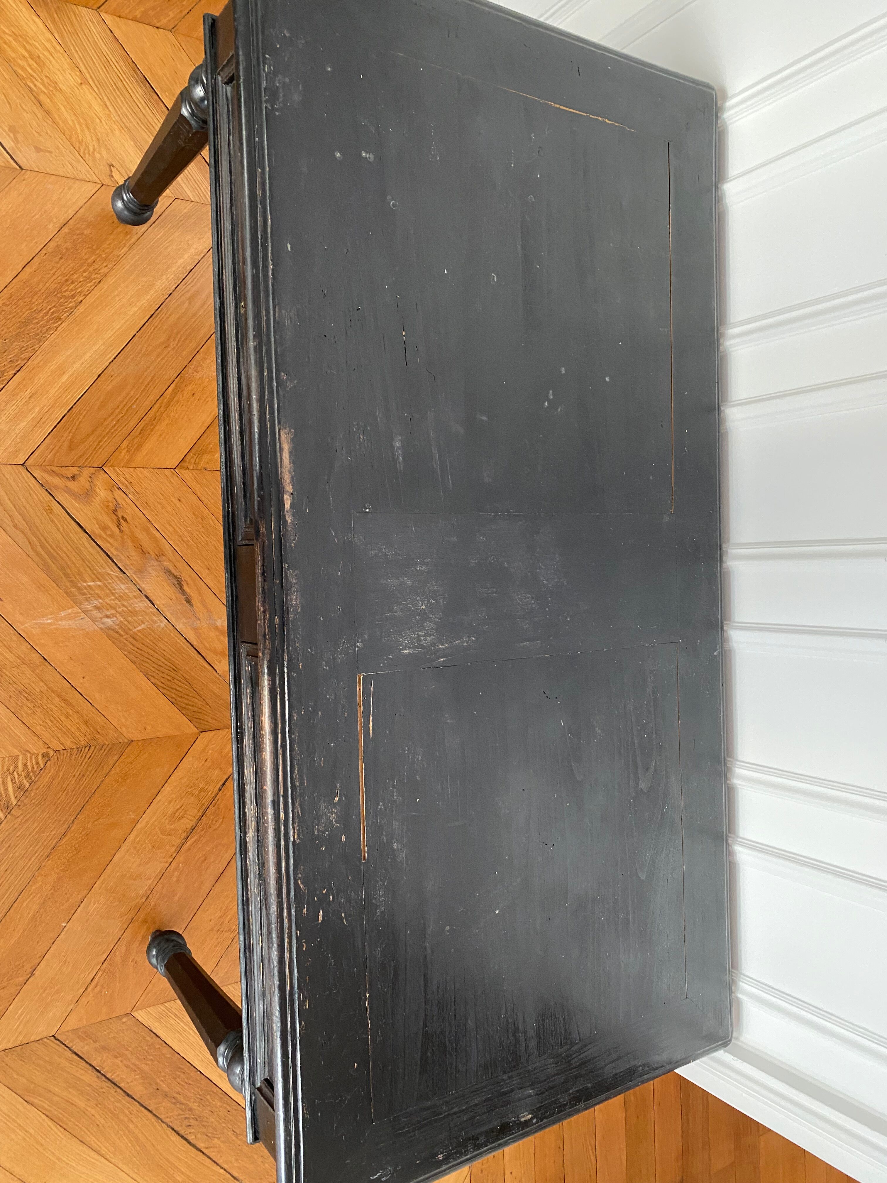 Antique Napoleon desk in blackened wood