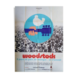 Vintage poster original 1970 woodstock jimi hendrix santana joe cocker joan baez concert 120x160