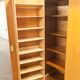 Scandinavian wardrobe 1960 honey color 4 doors L 205 cm
