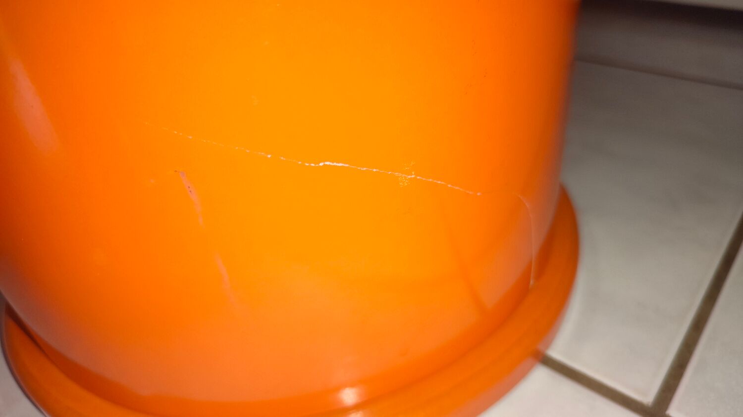 Vintage mirror 1970 orange