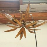 Golden leaf chandelier