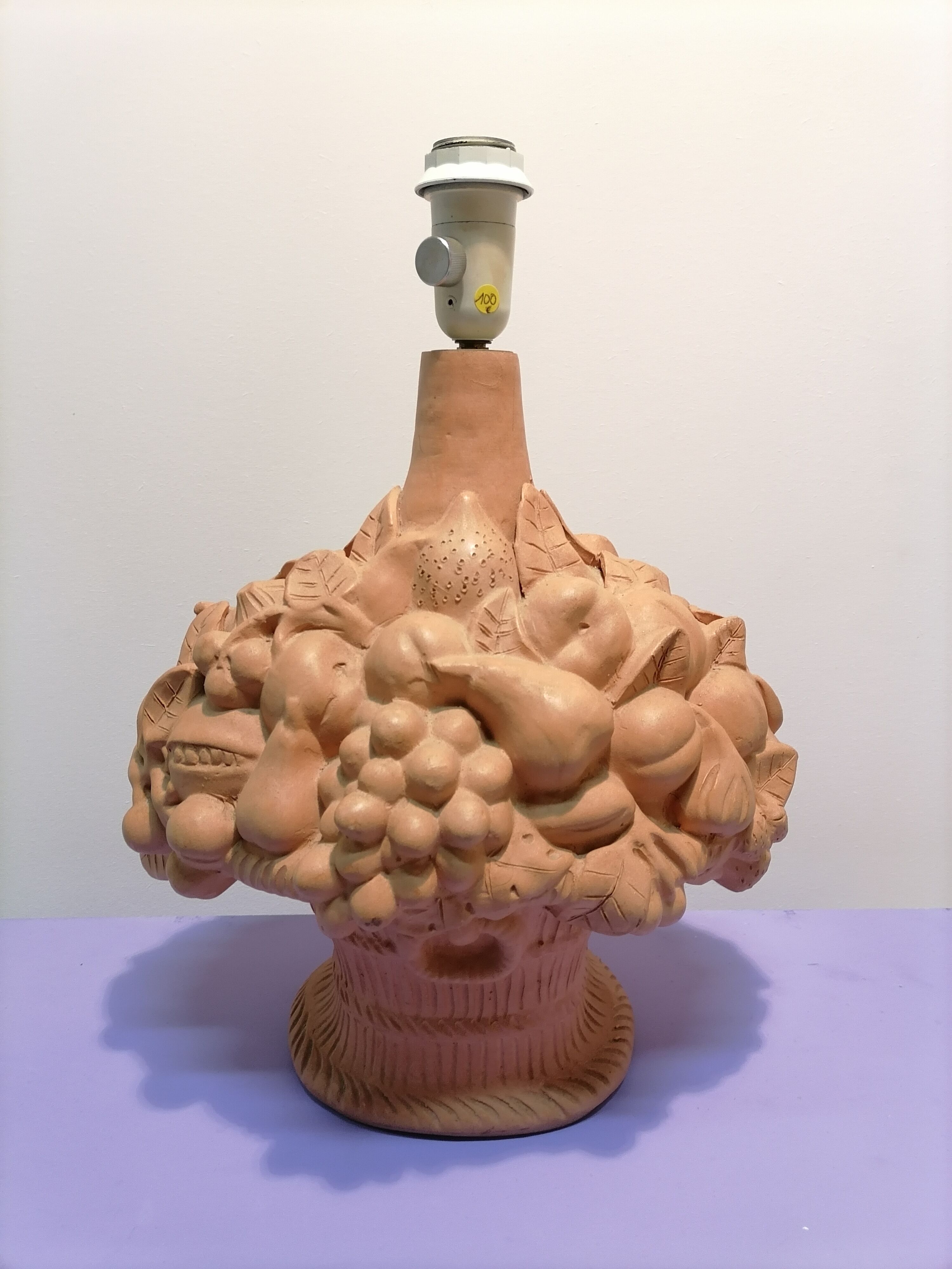 Terracotta fruit lamp 1970