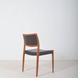 Set of 6 chairs model 80 designed by Niels Møller, 1960s