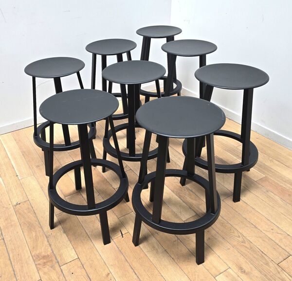 Suite de 8 tabourets Revolver, Hay