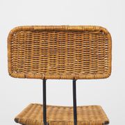 Rattan bar stool by Gian Franco Legler, 1950s