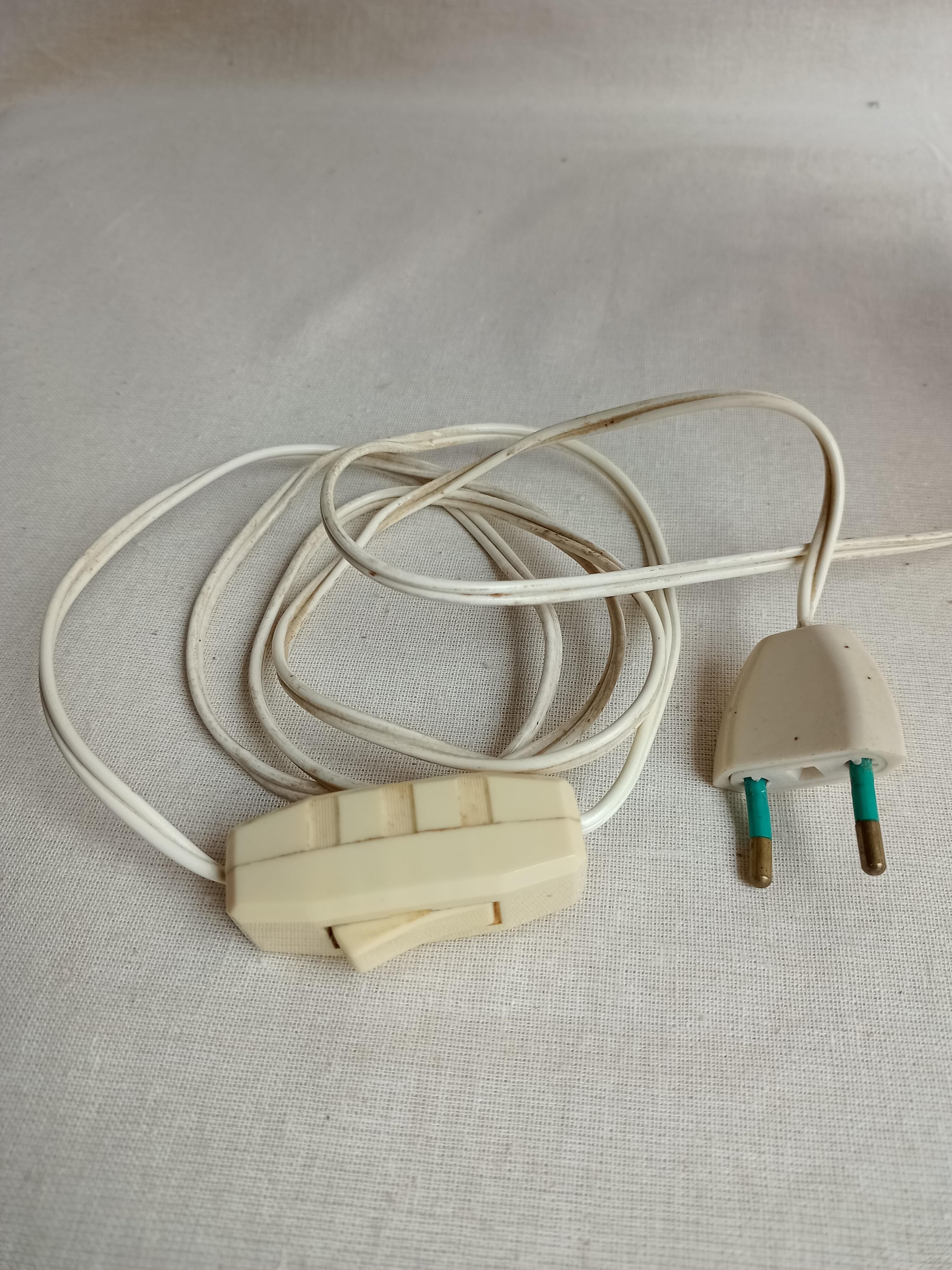 Orange lamp in vintage turned wood