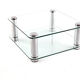 Italian Glass and Chrome Square Coffee Table by by Marco Zanuso for Zanotta, 1960s
