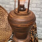 2 lamps of colonial type bamboo and wicker